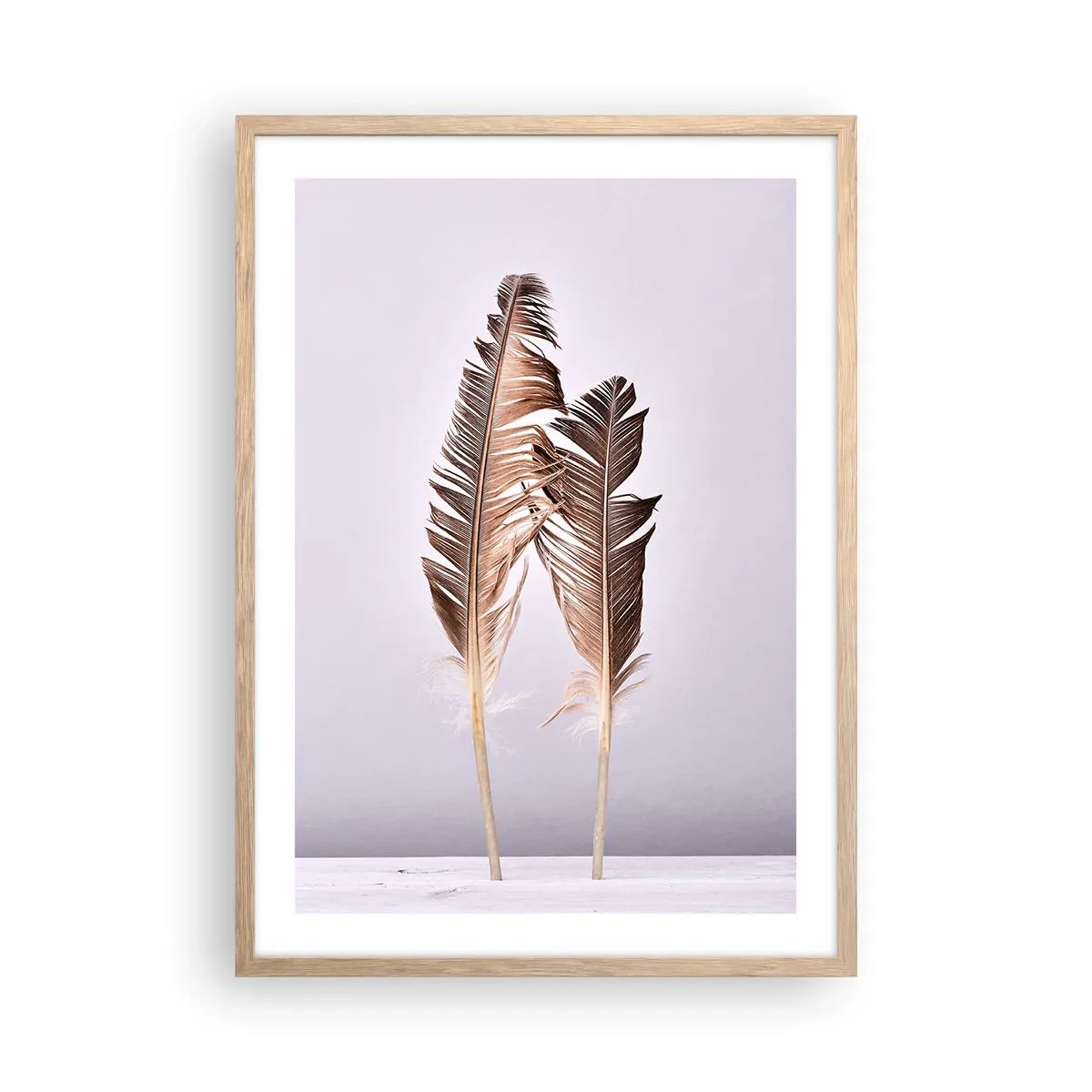 Poster in einem Rahmen aus heller Eiche - Gegen das Nichts - 50x70 cm