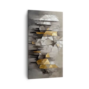 Bild auf Leinwand - Leinwandbild - Komposition aus Eis und Licht - 45x80 cm