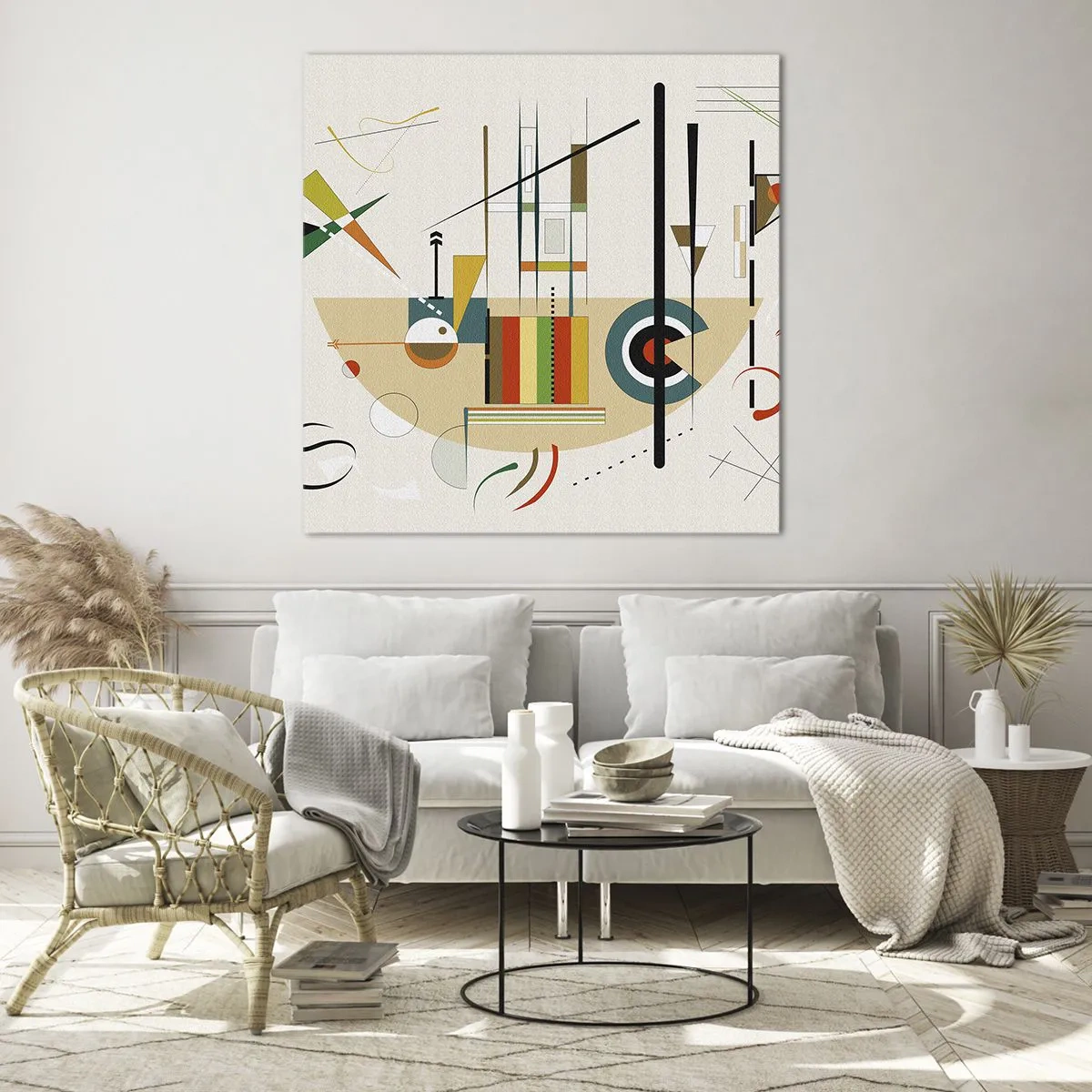 Glasbild - Bild auf glas - Und die Welt lacht - 40x40 cm