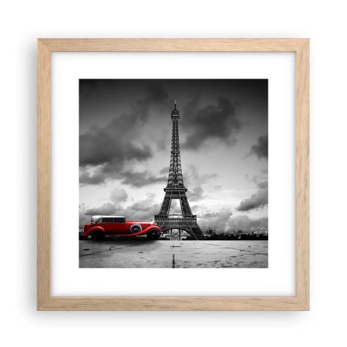 Poster in einem Rahmen aus heller Eiche - Vor nicht allzu langer Zeit in Paris - 30x30 cm