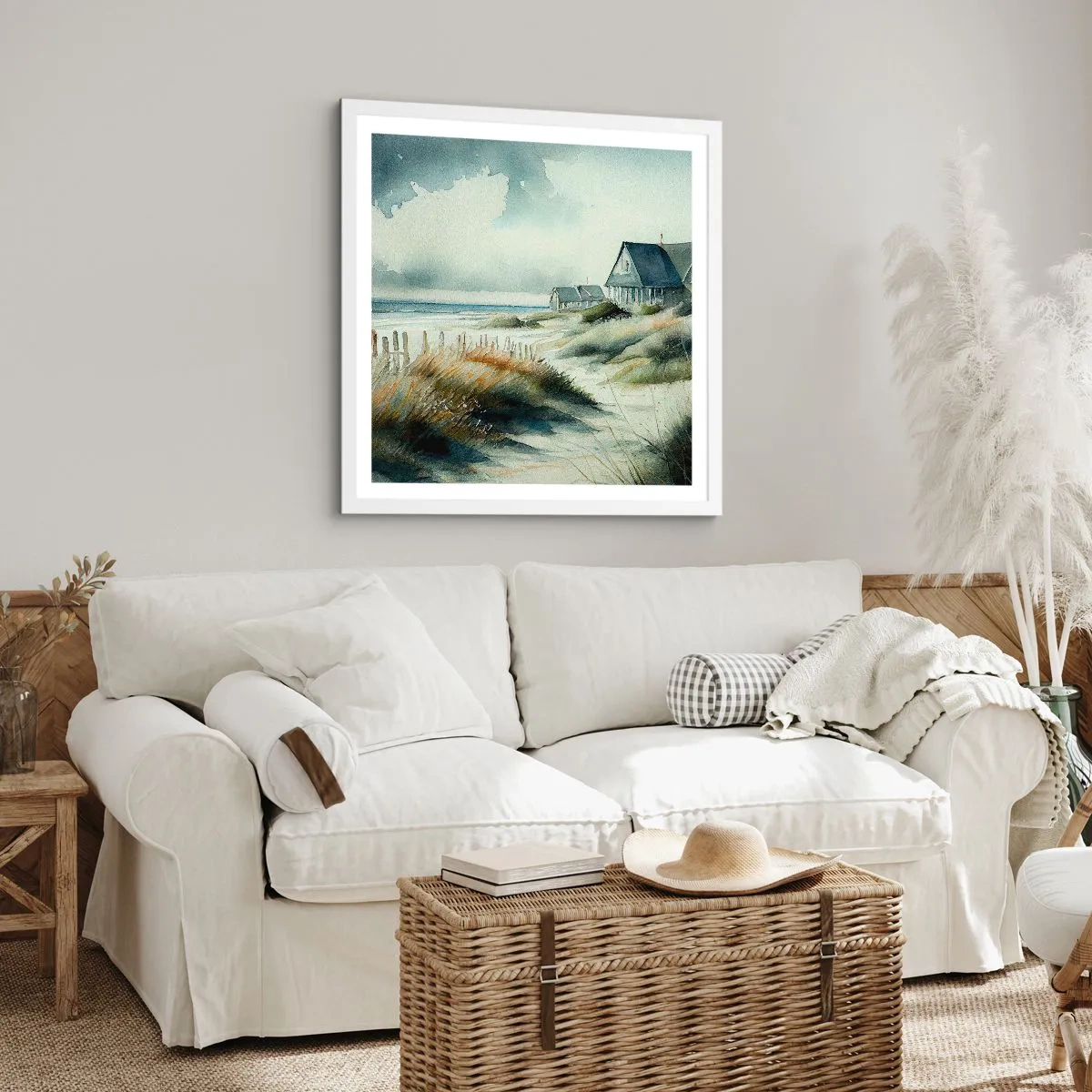 Poster in einem weißen Rahmen - Abseits vom Trubel - 60x60 cm