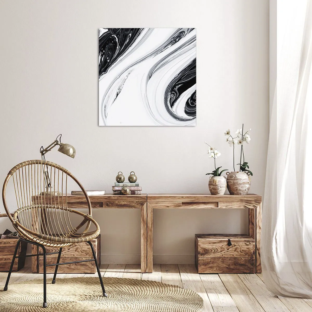 Bild auf Leinwand - Leinwandbild - Kombination aus Gegensätzen - 70x70 cm