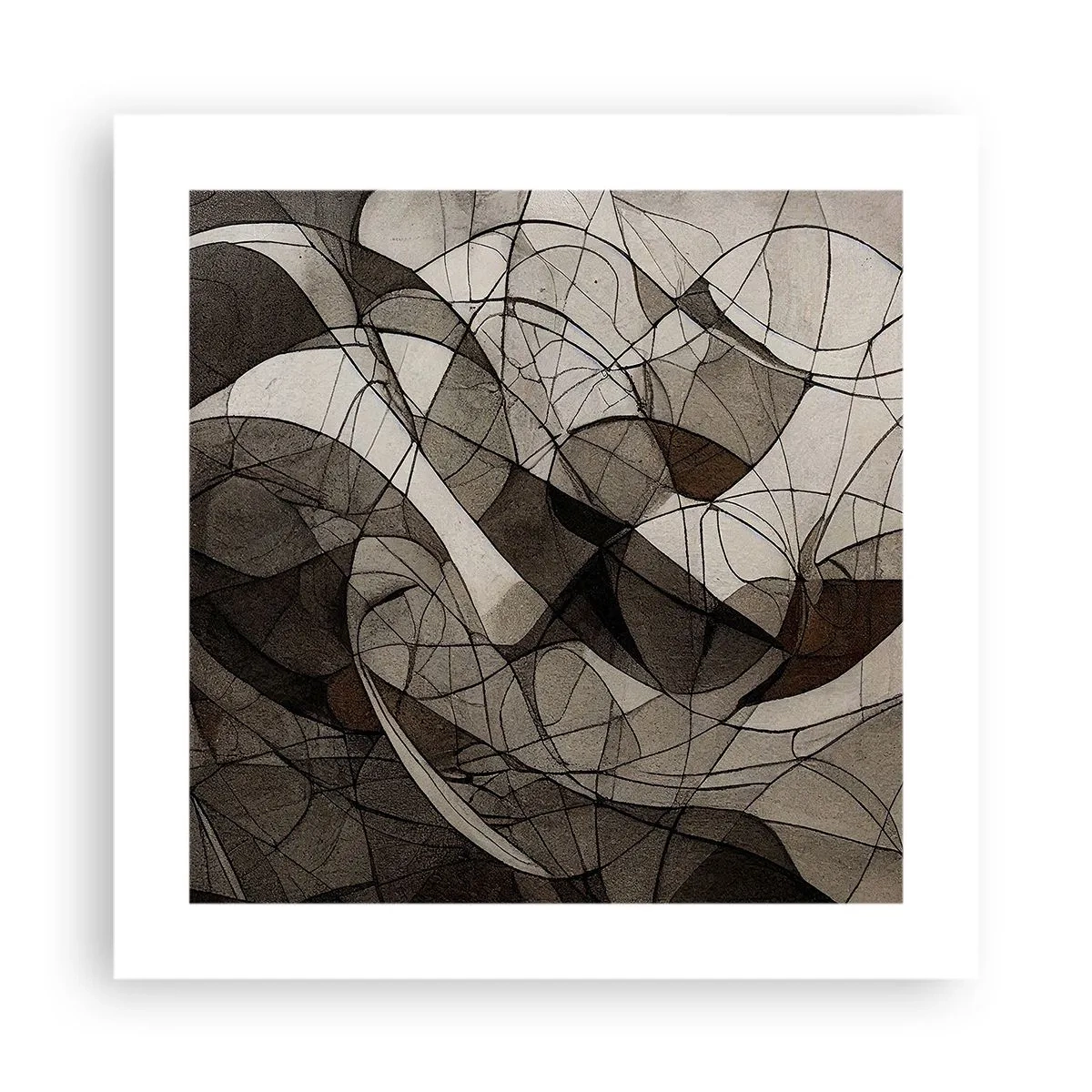 Poster - Zirkulation von Erdfarben - 40x40 cm