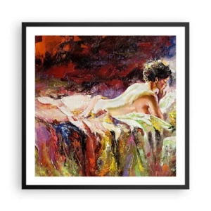 Poster in einem schwarzem Rahmen - Venus in Gedanken - 60x60 cm