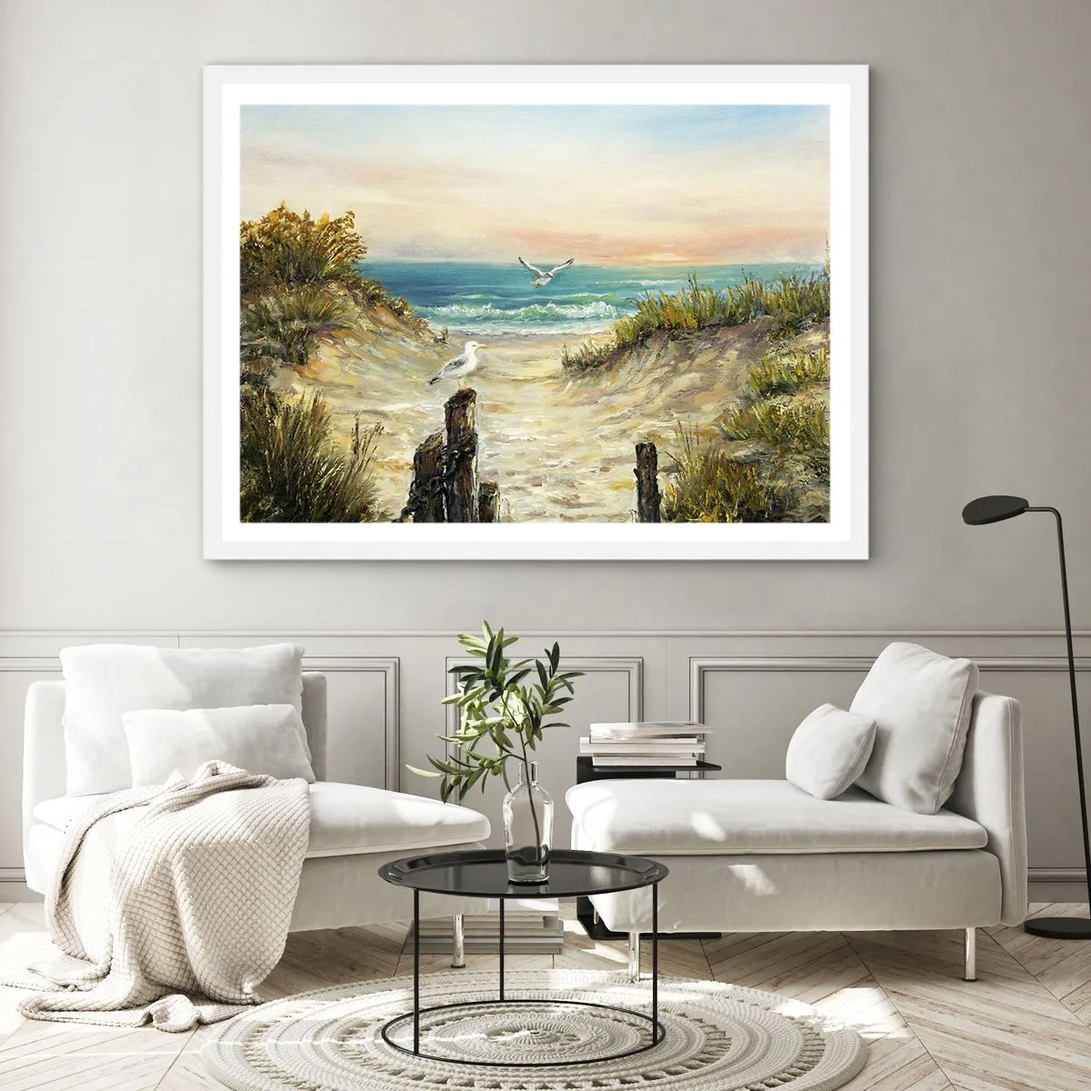 Poster in einem weißen Rahmen - Windlose Abgeschiedenheit - 70x50 cm