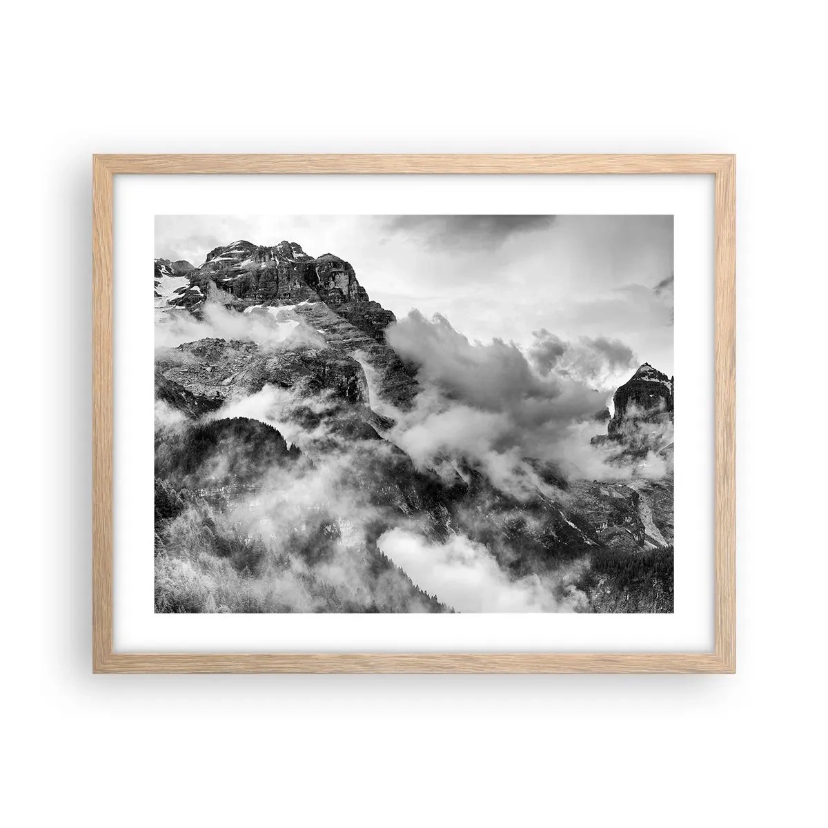 Poster in einem Rahmen aus heller Eiche - Schön und grausam - 50x40 cm