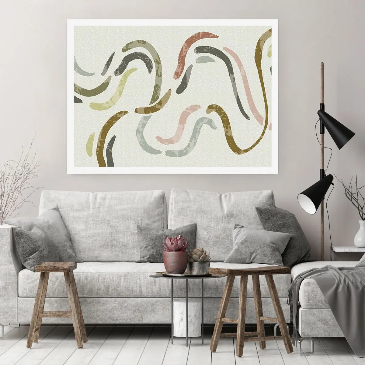 Poster - Fröhlicher Tanz der Abstraktion - 50x40 cm