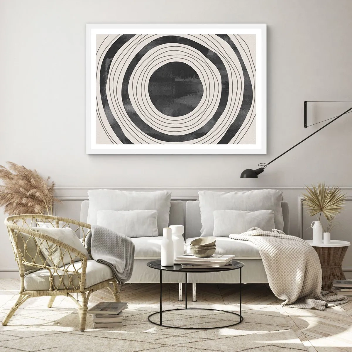 Poster in einem weißen Rahmen - Auf den Punkt gebracht - 50x40 cm