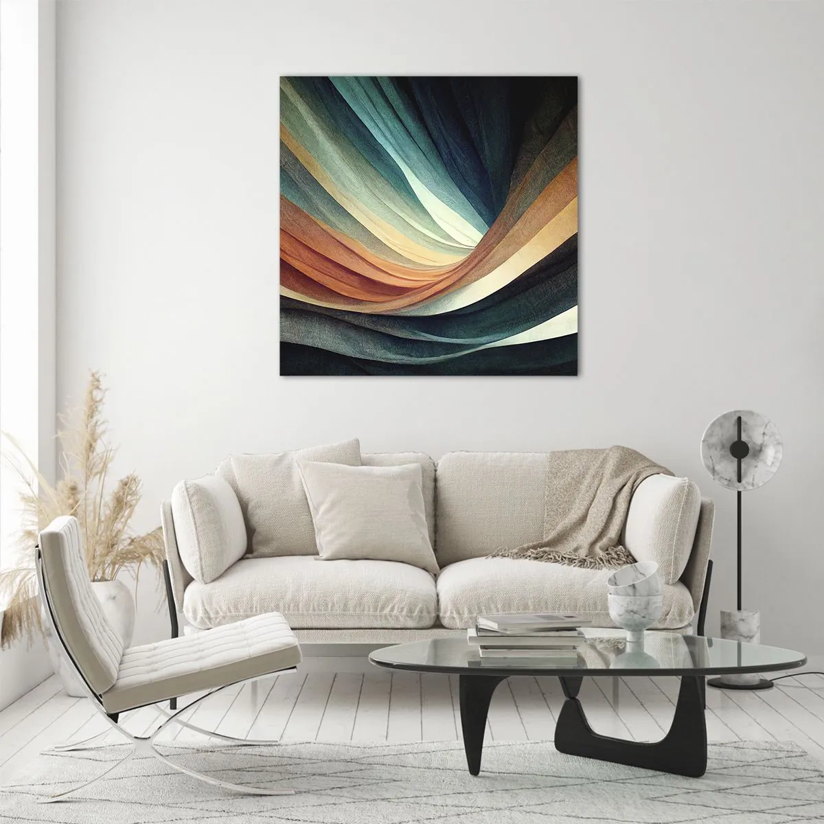 Glasbild - Bild auf glas - Aus Farben gewebt - 60x60 cm