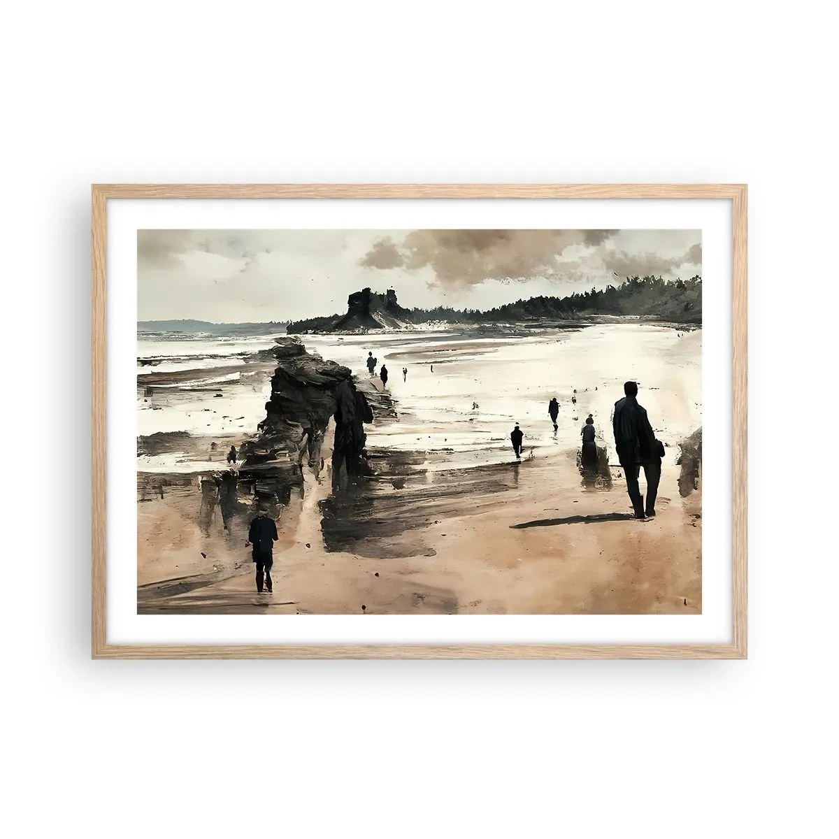 Poster in einem Rahmen aus heller Eiche - Einberufen - 70x50 cm