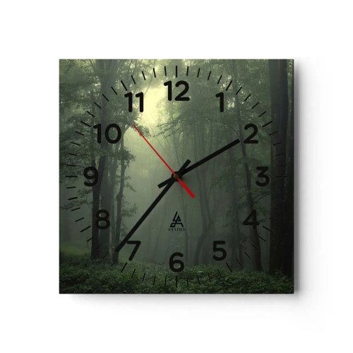 Wanduhr - Glasuhr - Bevor er aufwacht - 30x30 cm
