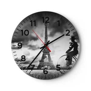 Wanduhr - Glasuhr - Sehnsucht nach Belle Epoque - 30x30 cm