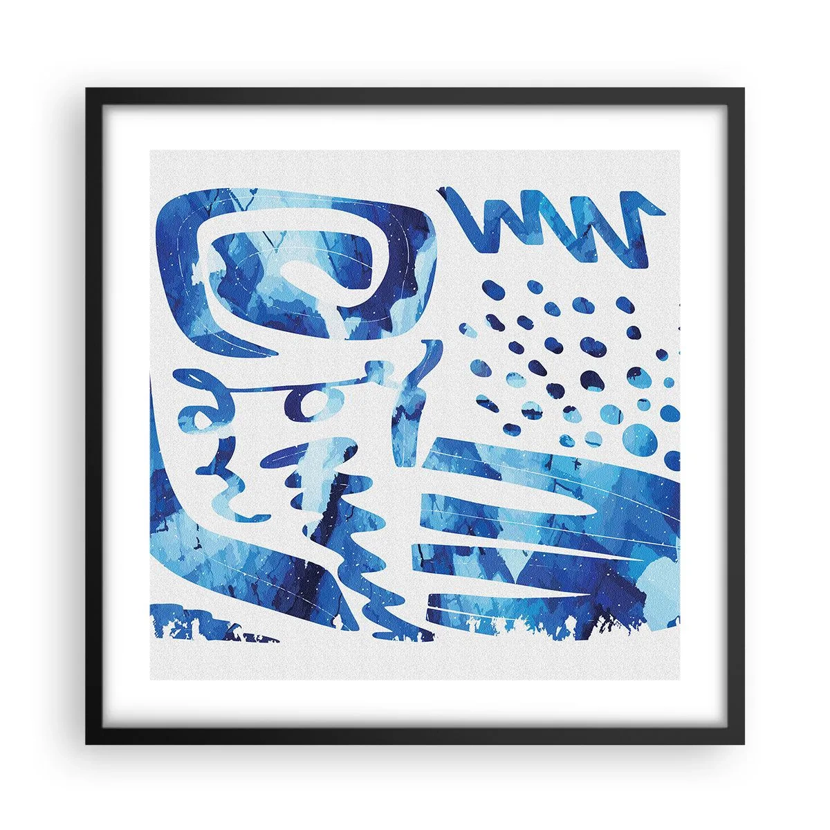 Poster in einem schwarzem Rahmen - Zurück zu den Wurzeln - 50x50 cm