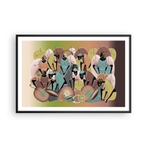 Poster in einem schwarzem Rahmen - Ein toller Urlaub steht bevor - 91x61 cm