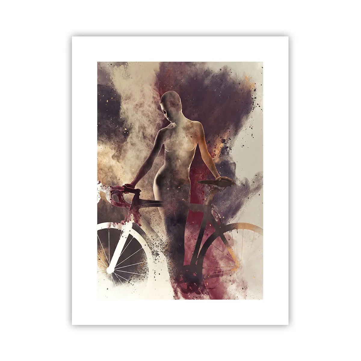 Poster - Eine Fahrradseele in Marmorformen - 30x40 cm