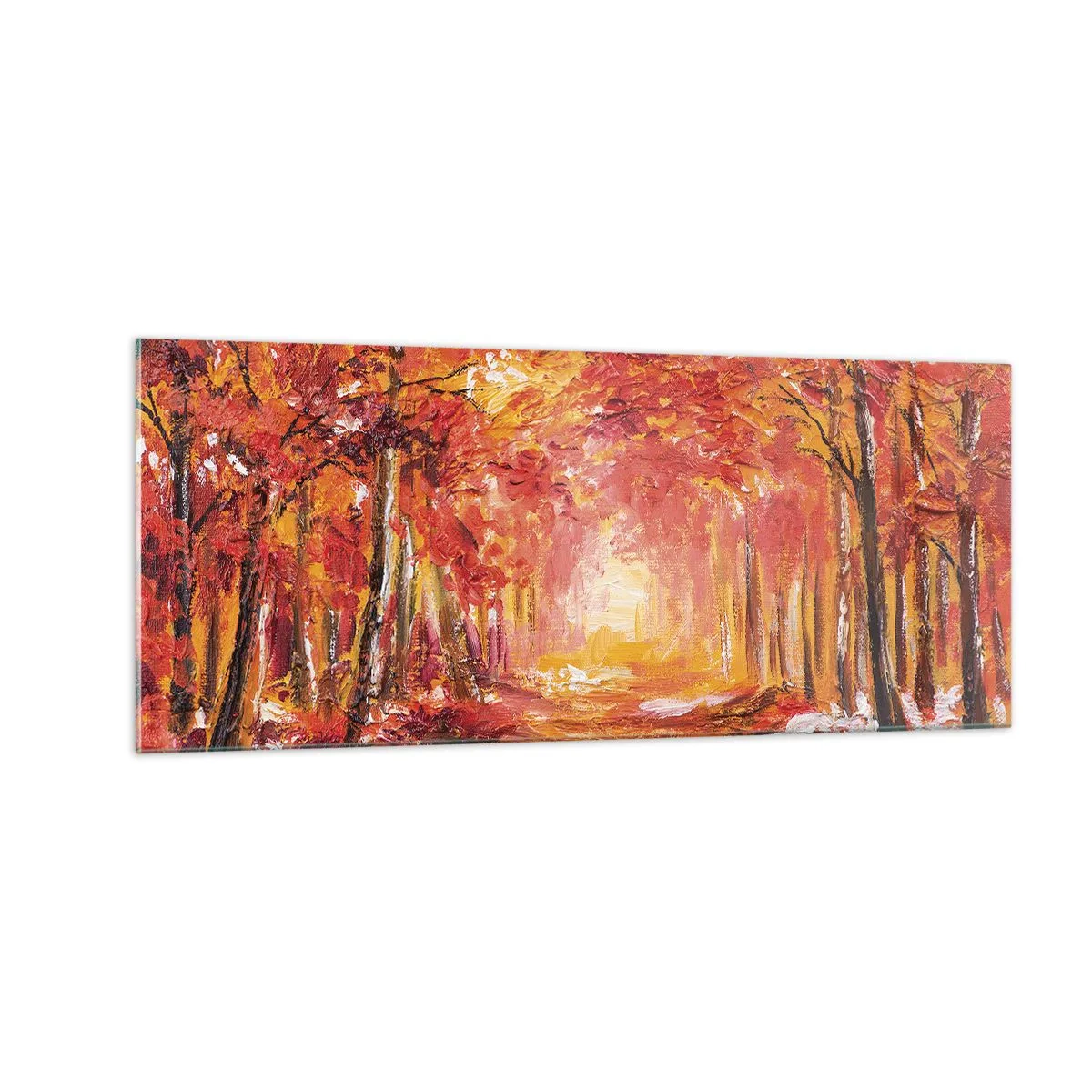 Glasbild - Bild auf glas - Kupferwald - 100x40 cm