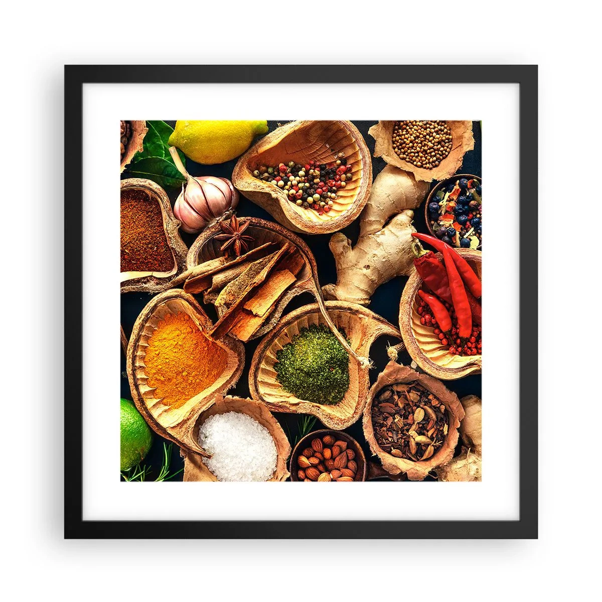 Poster in einem schwarzem Rahmen - Nimm was du willst - 40x40 cm