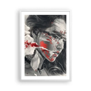 Poster in einem weißen Rahmen - Im Dunst der Absurdität - 50x70 cm