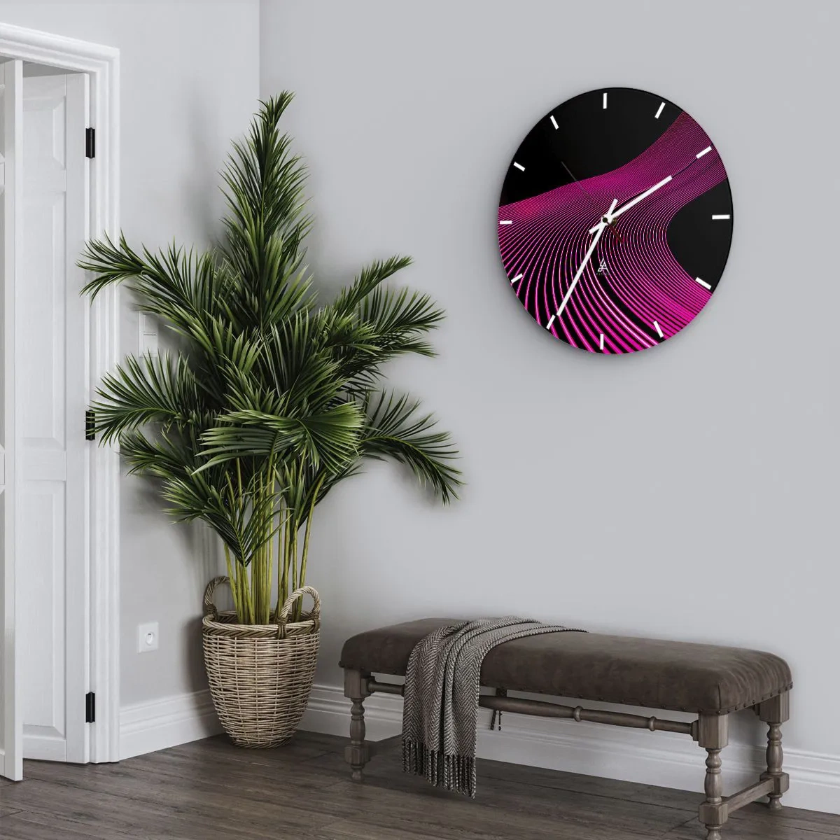 Wanduhr - Glasuhr - Allee des Lichts - 40x40 cm