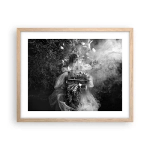 Poster in einem Rahmen aus heller Eiche - Mutter selbst - Natur - 50x40 cm