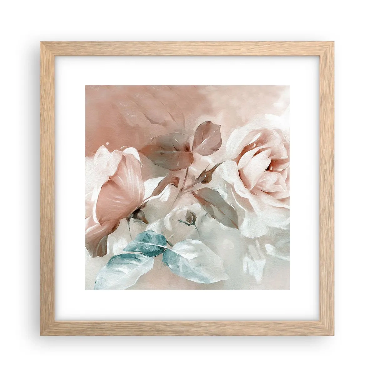 Poster in einem Rahmen aus heller Eiche - Geist der Romantik - 30x30 cm