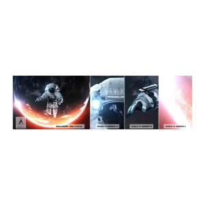 Fototapeten Muster Selbstklebend Deluxe Sticker - Kann ich noch eine Weile bleiben? - Astronaut, Kosmos, Kosmonaut - 100x30 cm