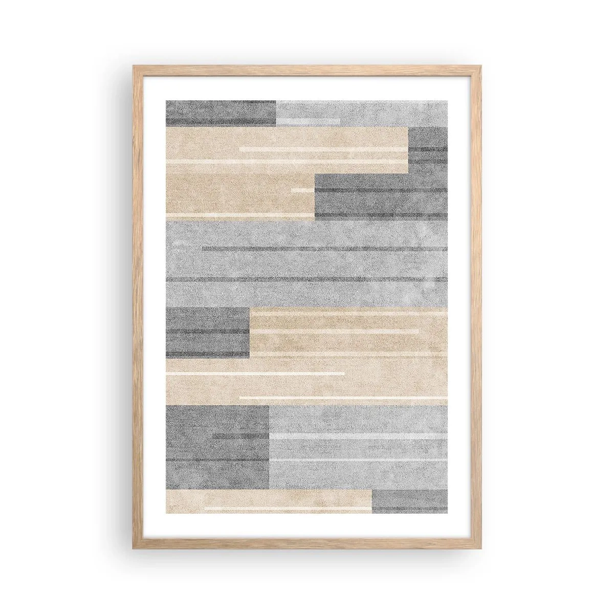Poster in einem Rahmen aus heller Eiche - Komposition: Vertikal halten - 50x70 cm