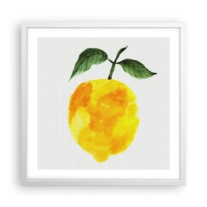 Poster in einem weißen Rahmen - So schmeckt man die Sonne - 50x50 cm