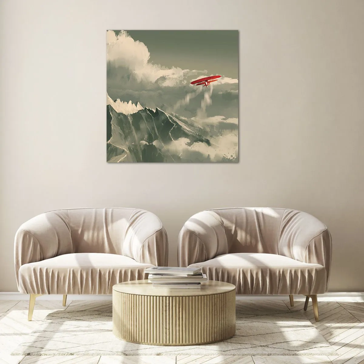 Glasbild - Bild auf glas - Furchtloser Pionier - 70x70 cm