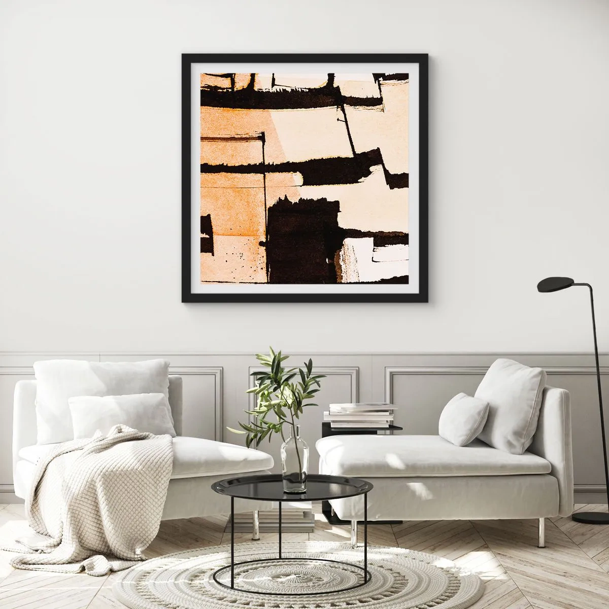 Poster in einem schwarzem Rahmen - Also doch Ordnung - 40x40 cm