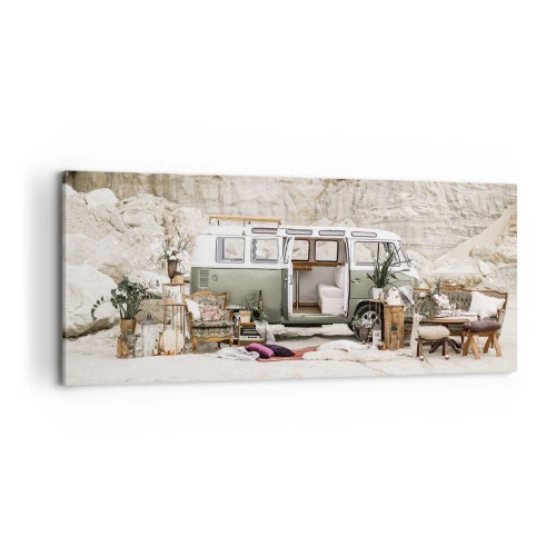 Bild auf Leinwand - Leinwandbild - Es ist die Zeit, die Reise zu beginnen - 100x40 cm