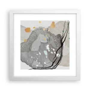 Poster in einem weißen Rahmen - Organische Komposition - 30x30 cm