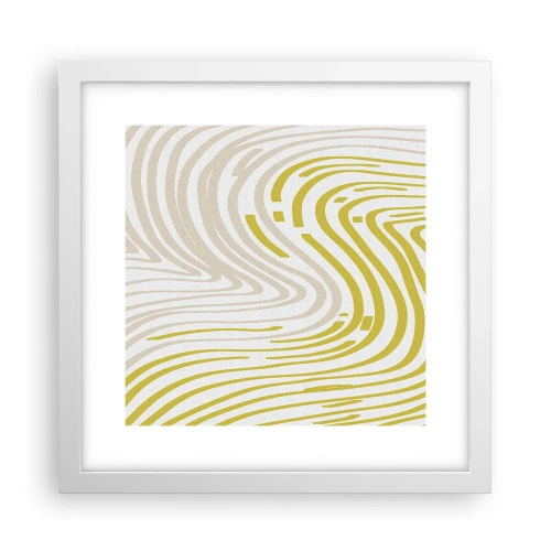Poster in einem weißen Rahmen - Komposition mit sanfter Biegung - 30x30 cm