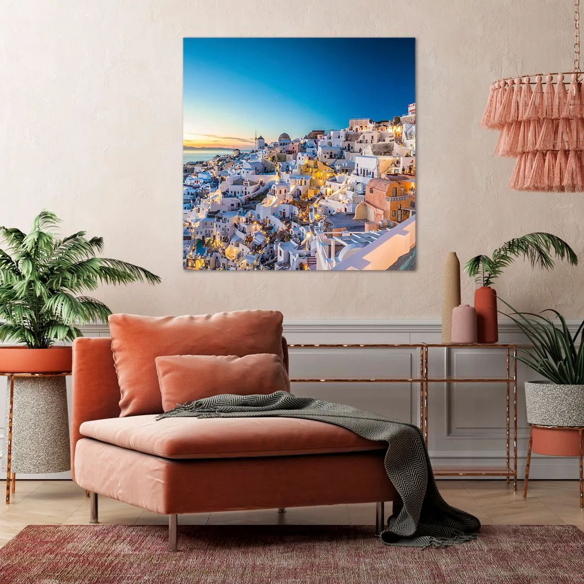 Bild auf Leinwand - Leinwandbild - Die Essenz des Griechischen - 40x40 cm