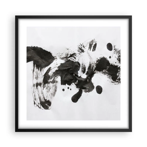 Poster in einem schwarzem Rahmen - Obwohl das Wahnsinn ist, steckt darin eine Methode? - 50x50 cm