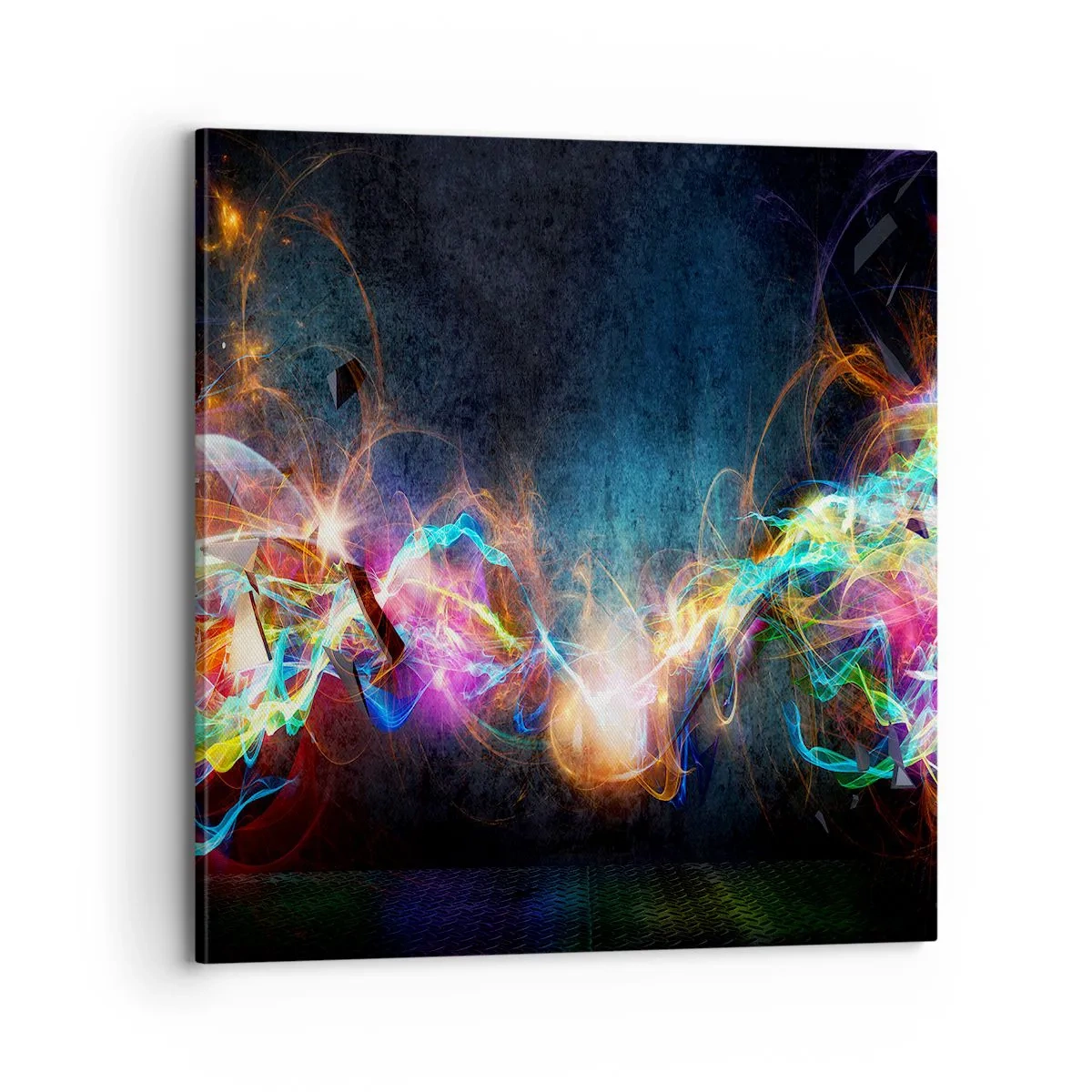 Bild auf Leinwand - Leinwandbild - Freudig gegen die Dunkelheit - 70x70 cm