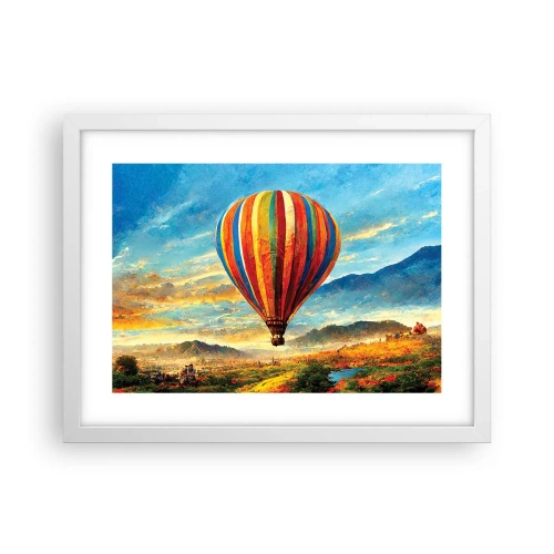 Poster in einem weißen Rahmen - In der Stille sieht man mehr - 40x30 cm