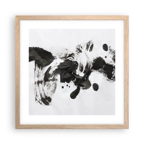 Poster in einem Rahmen aus heller Eiche - Obwohl das Wahnsinn ist, steckt darin eine Methode? - 40x40 cm