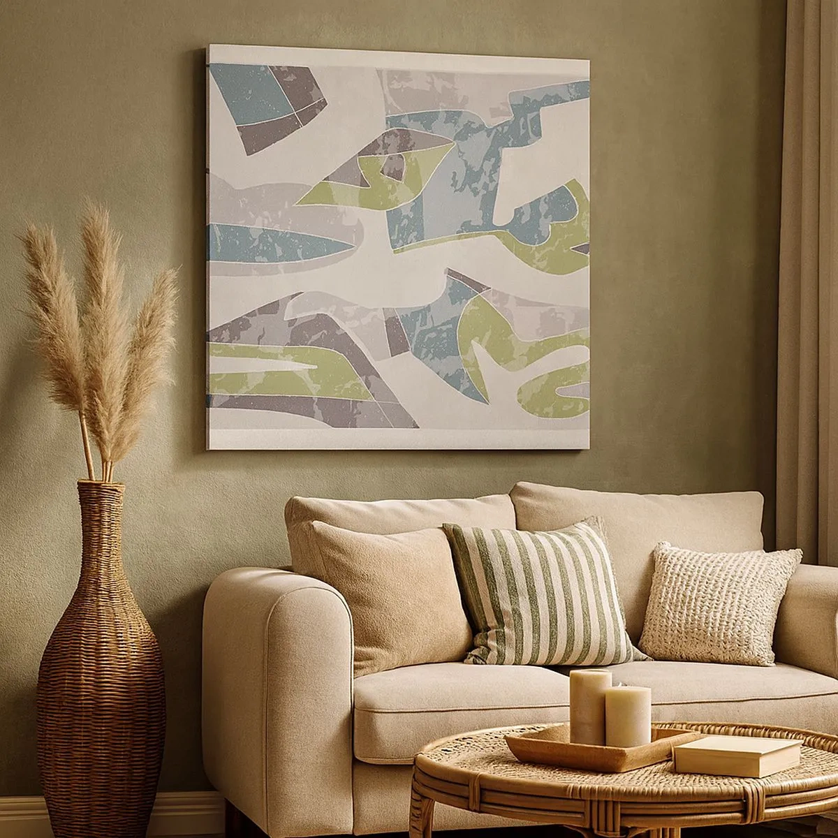 Bild auf Leinwand - Leinwandbild - Komposition hinter dem Glas - 30x30 cm