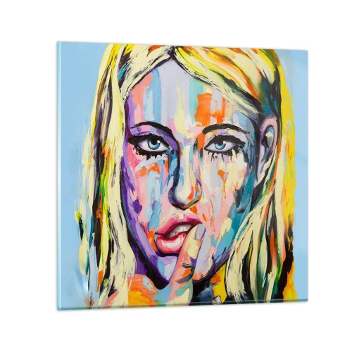 Glasbild - Bild auf glas - Schau ihr direkt in die Augen - 40x40 cm