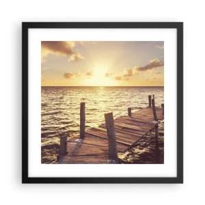 Poster in einem schwarzem Rahmen - Das goldene Land der Sanftmut - 40x40 cm