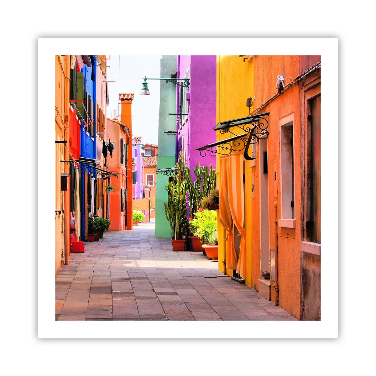 Poster - Regenbogengasse - 60x60 cm