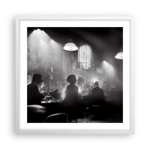 Poster in einem weißen Rahmen - In Jazz-Atmosphäre - 50x50 cm