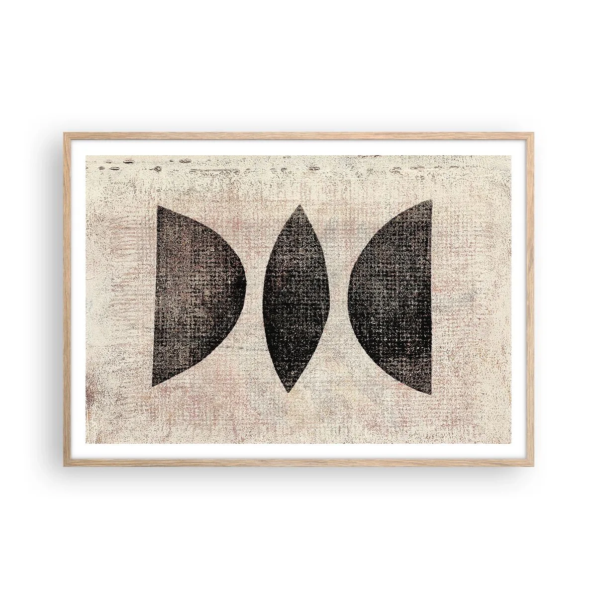 Poster in einem Rahmen aus heller Eiche - Ethnische Abstraktion - 100x70 cm