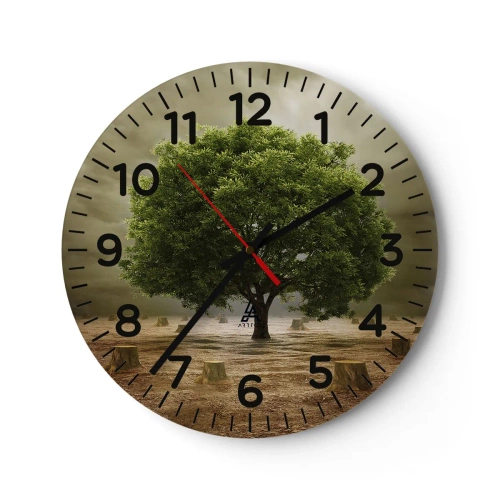 Wanduhr - Glasuhr - Alle Hoffnung - 30x30 cm