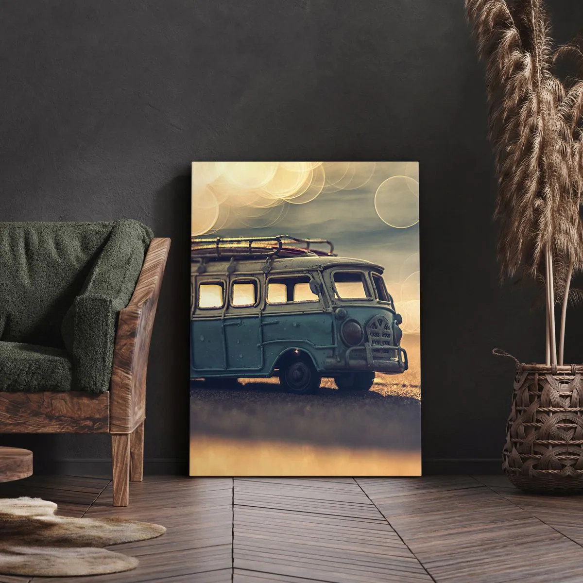 Bild auf Leinwand - Leinwandbild - Das Ende der Idole: Geld und Arbeit - 55x100 cm