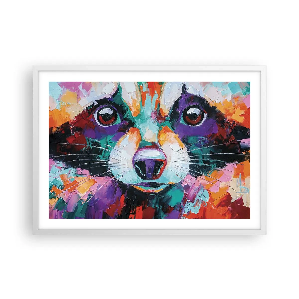 Poster in einem weißen Rahmen - Nur gute Emotionen - 70x50 cm