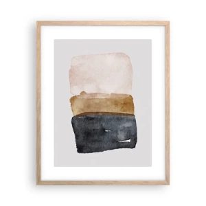 Poster in einem Rahmen aus heller Eiche - Die Komposition der Farben der Erde - 40x50 cm