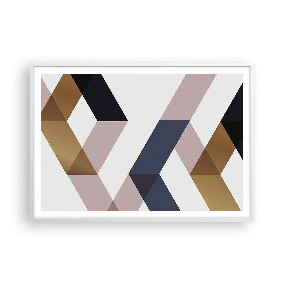 Poster in einem weißen Rahmen - Ebenen und Winkel - 100x70 cm