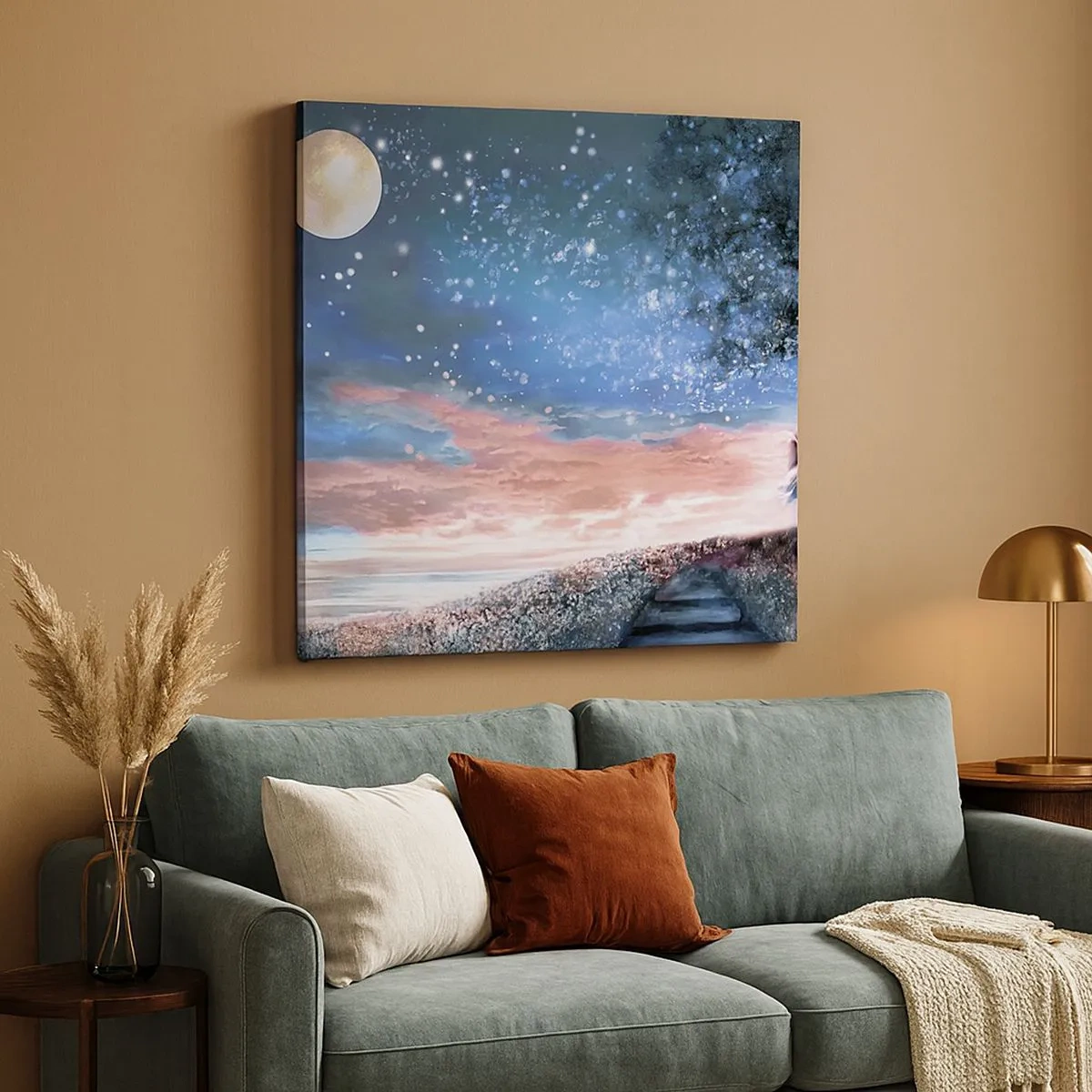 Bild auf Leinwand - Leinwandbild - Ein sternenklares Spektakel - 30x30 cm